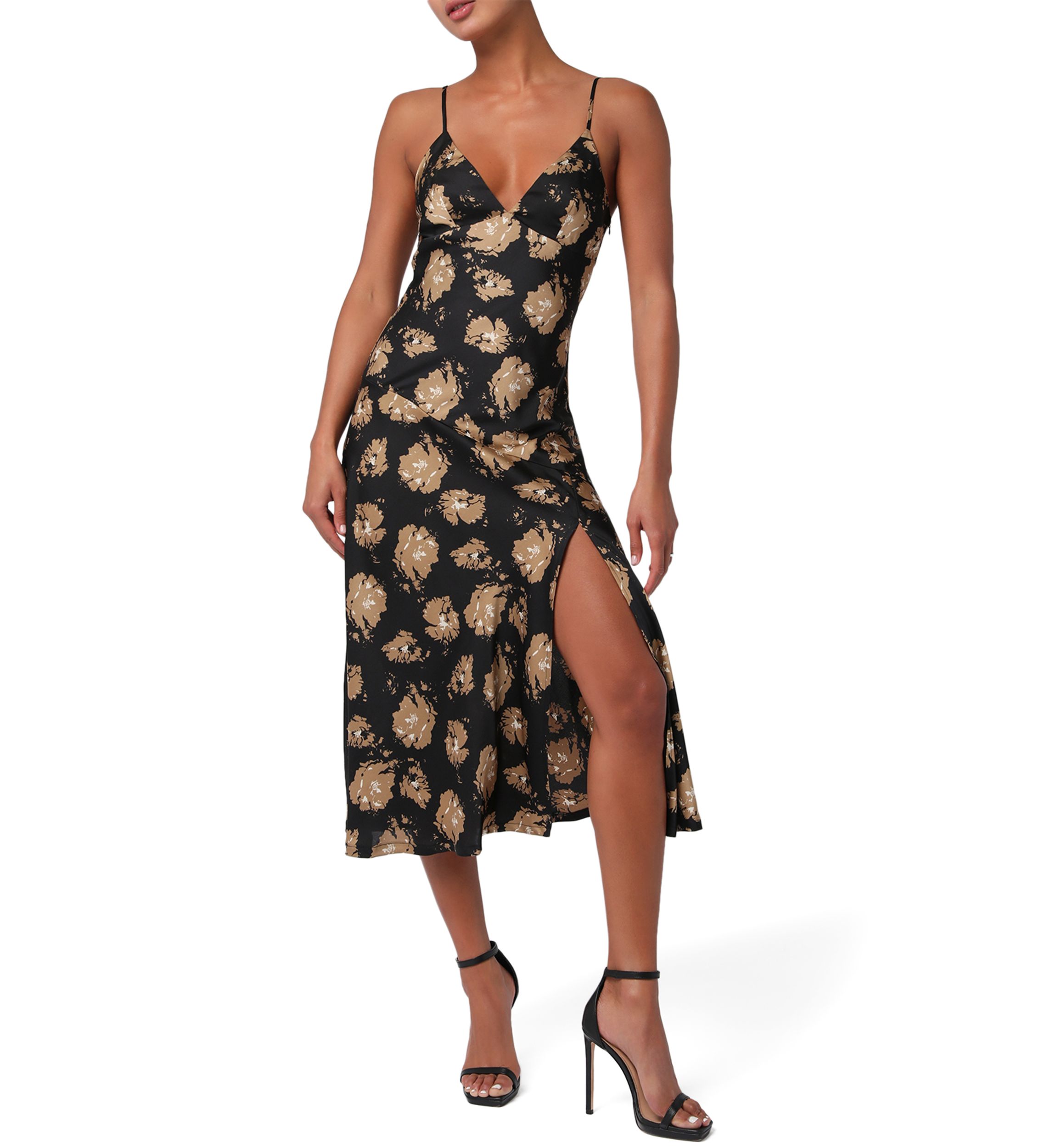 Womens Carreta Midi Slip Dress