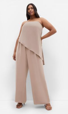 City Chic Women's Skylar Strapless Jumpsuit, 22 W