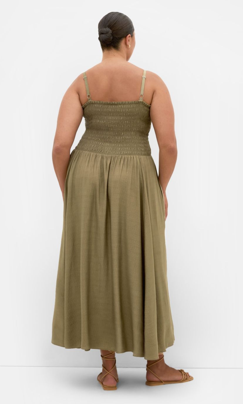 City Chic Maui Shirred Maxi Dress | Belk