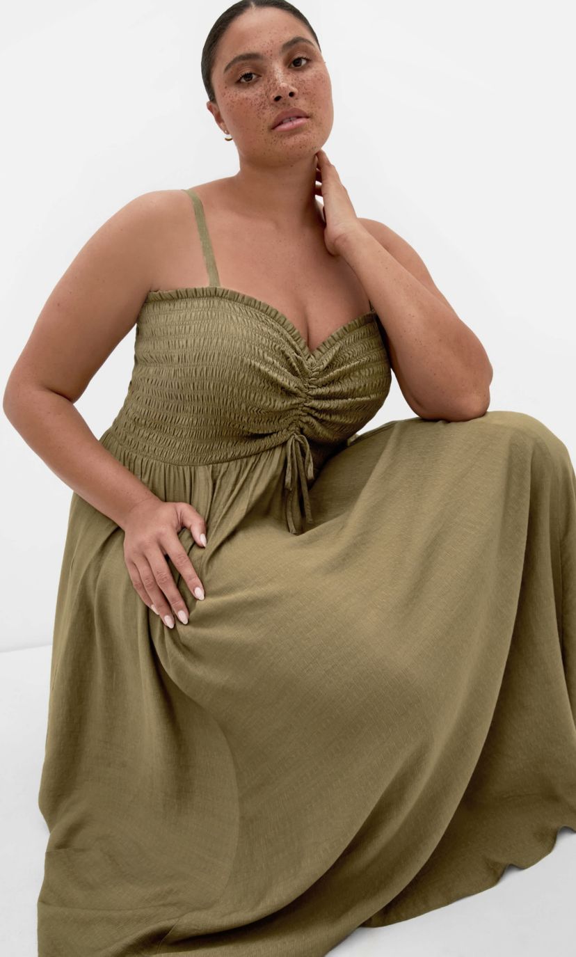 City Chic Maui Shirred Maxi Dress | Belk