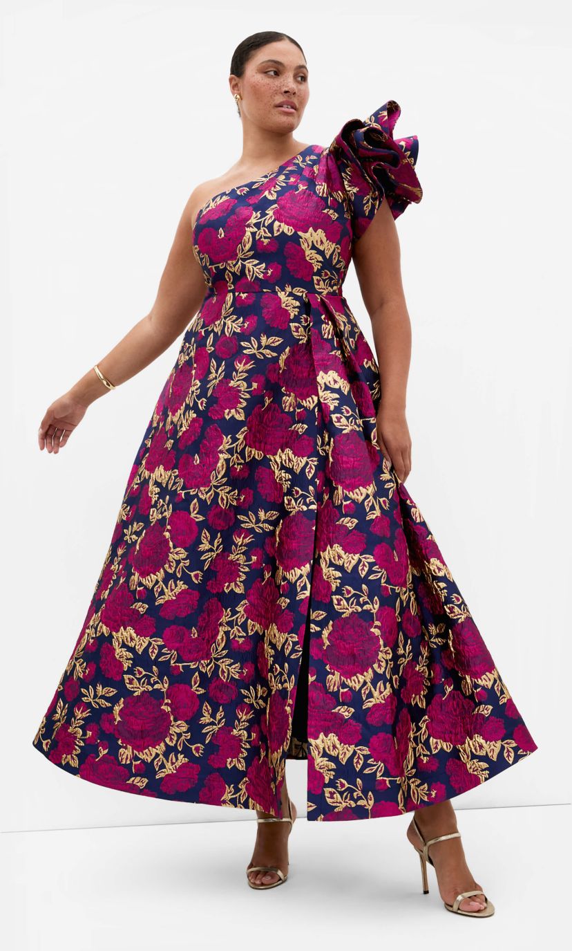 city chic formal dress MAXI GRAND GALA romantic engagement outfit