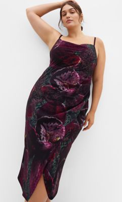 City Chic Women's Marisol Orchid Print Midi Dress