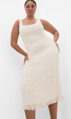 City Chic Women's Emelia Sleeveless Shirred Dress, 14 W