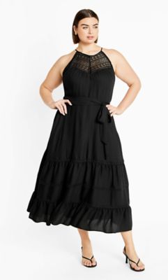 City Chic Women's Alessia Dress, Black, 26 W