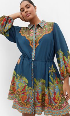 City Chic Women's Fools Paradise Print Mini Dress, 10