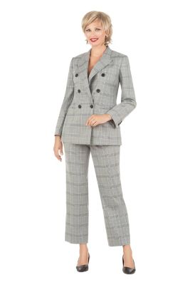 Giovanna Women's Heritage Glen Check 2-Piece Pants Suit