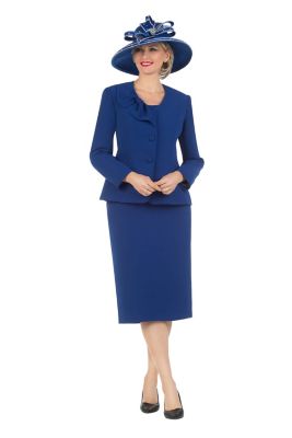 Giovanna Women's 2-piece Shoulder Bow Skirt Suit in Crepe, 8