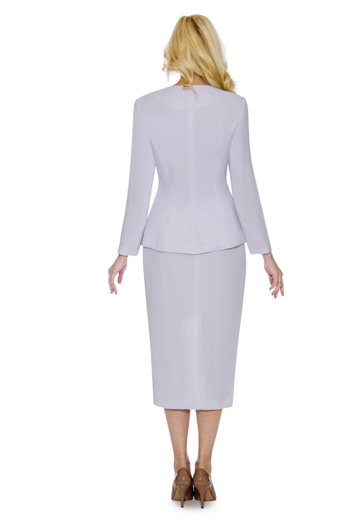 2-piece Shoulder Bow Skirt Suit in Crepe