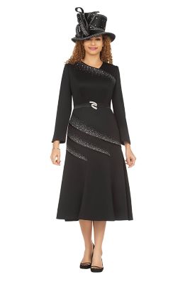 Giovanna Women's Lt Scuba A-Line Dress w/ Galaxy Stone Decor-Plus
