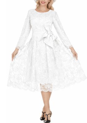 white-lace-sheath-dress" | belk
