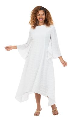 Giovanna Women's Popcorn-like Textured Cascade Handkerchief Dress
