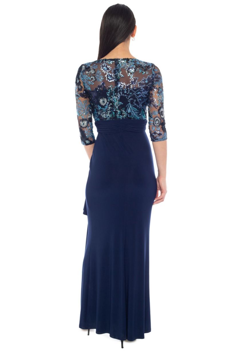 oleg cassini evening dresses Oleg Cassini Beaded Silk Gown 1990s – Copia Vintage main image 1
