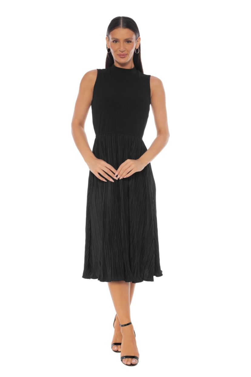 Oleg Cassini womens Midi Dress, m, Black, Women's, Size: Medium