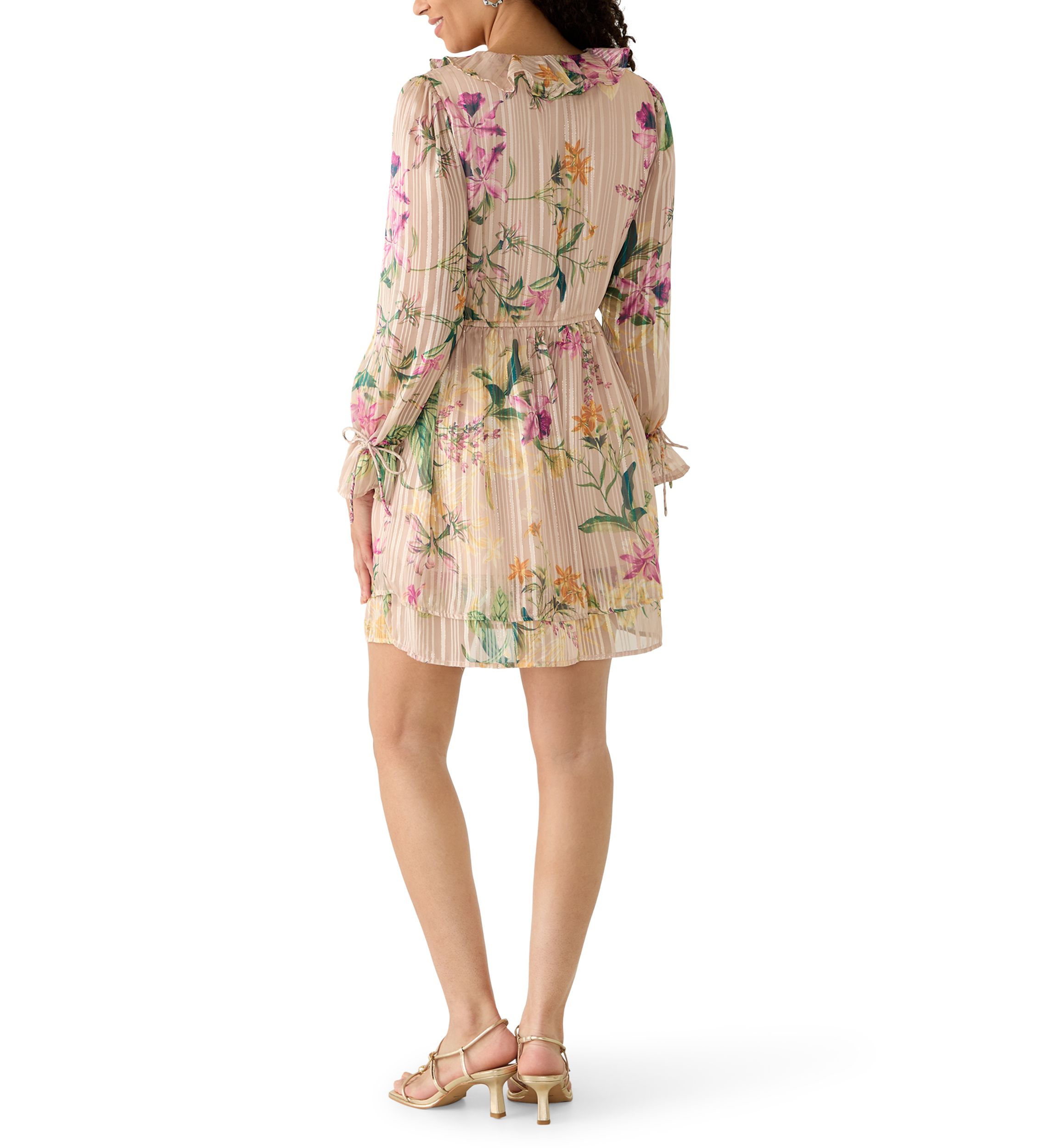 chinese dress ladies BCBG MAXAZRIA Long Sleeve Fit and Flare Maxi Dress with Cut Outs