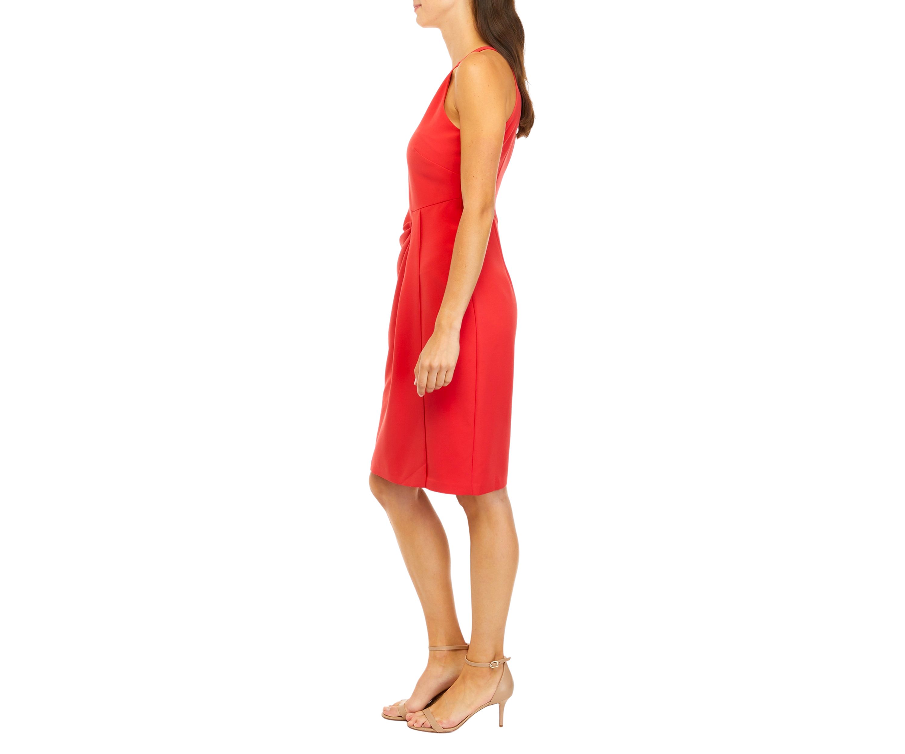 Laguna Halter Side Tuck Bodycon Dress