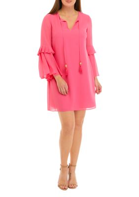 Pantalón rosa acampanado  Fashion, Mini dress with sleeves, Short