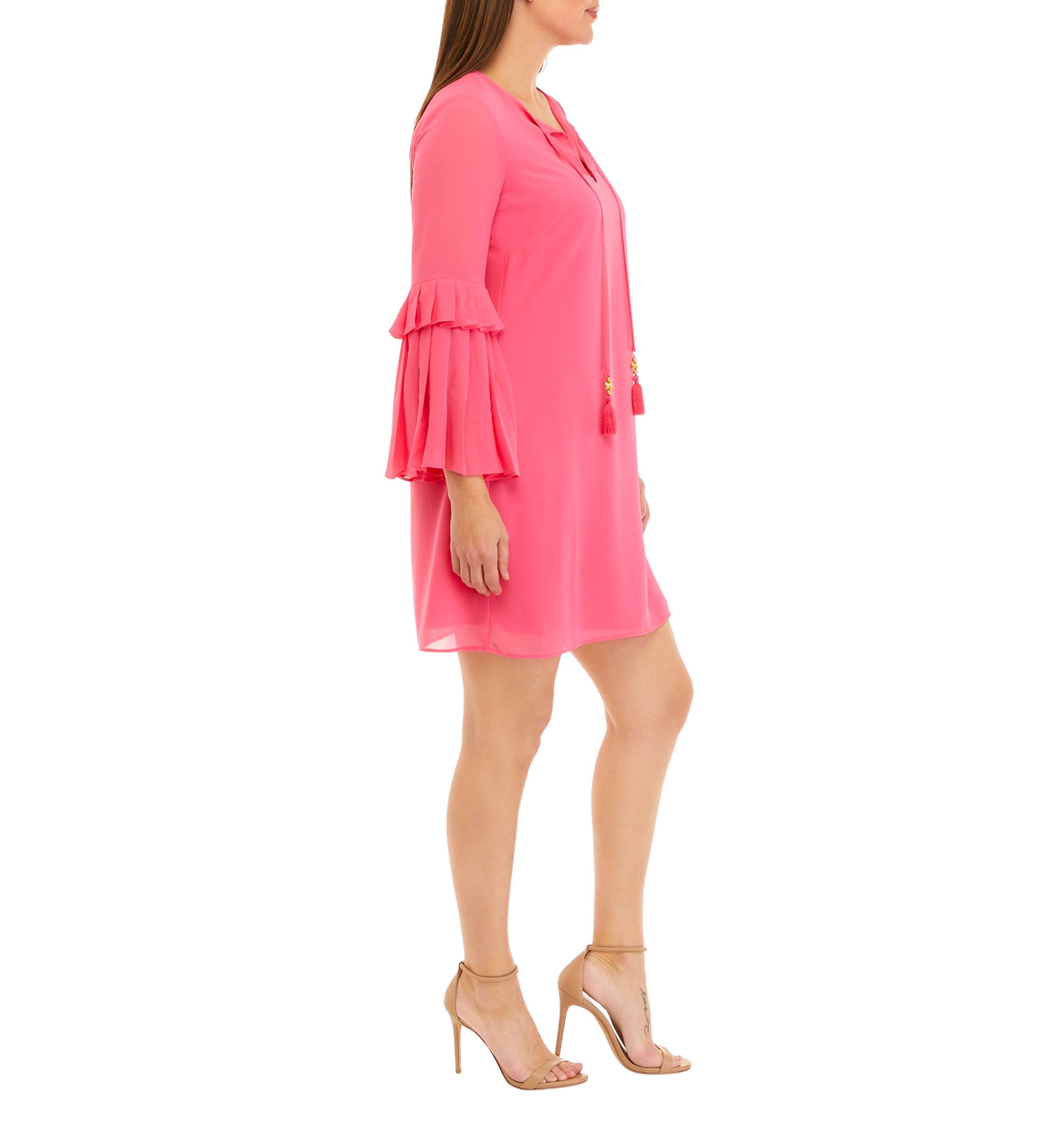 Womens Chiffon Float Dress with Tassels