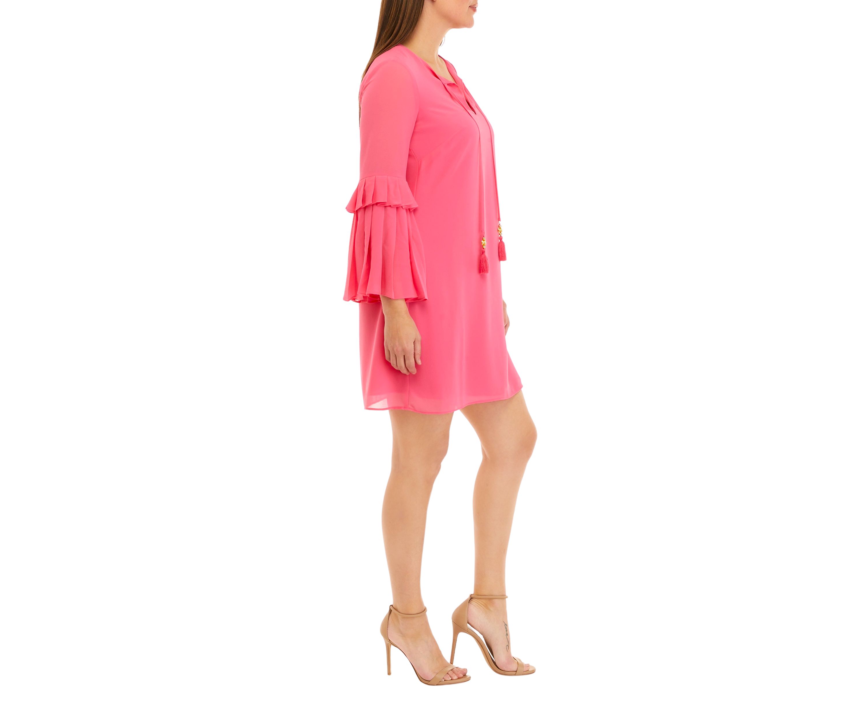Womens Chiffon Float Dress with Tassels