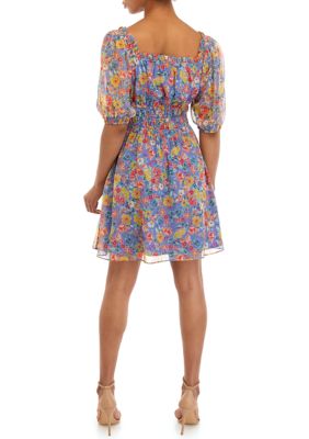 LEIGH Pink Floral Midi Dress  Women's Designer Dresses – Steve