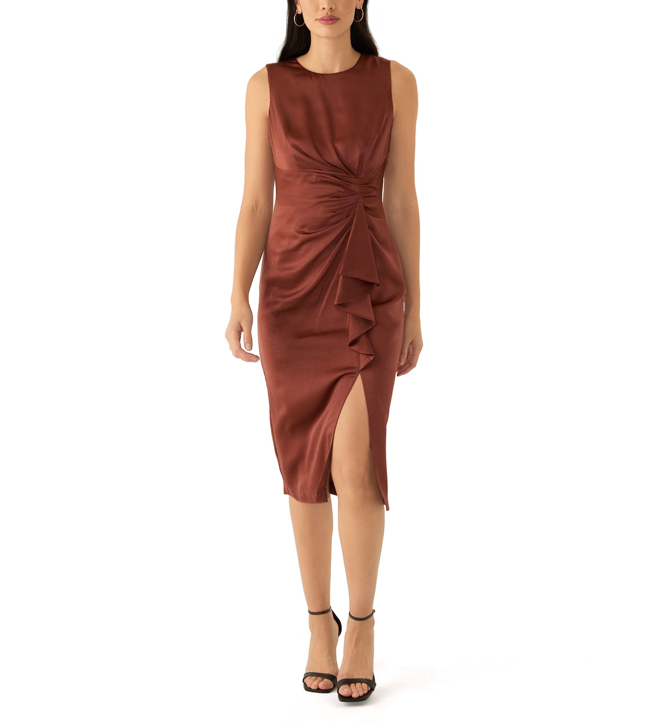 burgundy slim fit dress shirt Stretch Slim-Fit Burgundy / L/16-16.5/36-37 Rental Duration:8 days Model Nataly Imported for exceptional quality FOREVER NEW Isra Draped