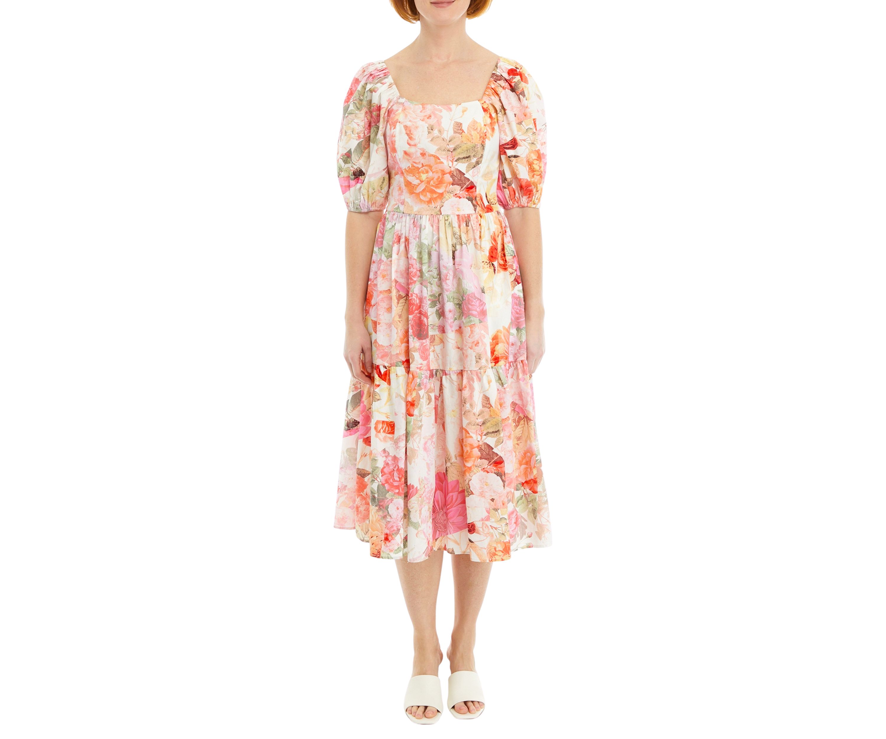 Womens Puff Sleeve Dress