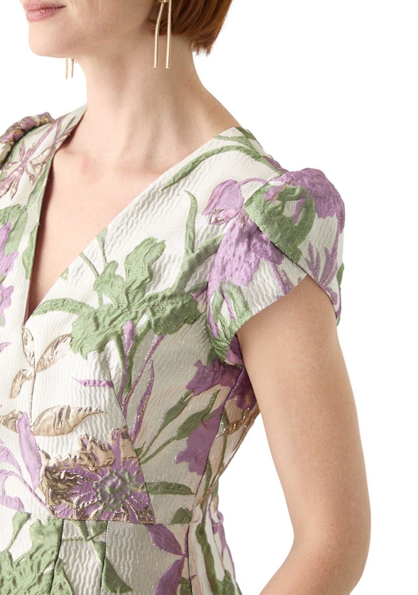 vince floral silk dress Vince Women's Calico Floral Shirred Dress