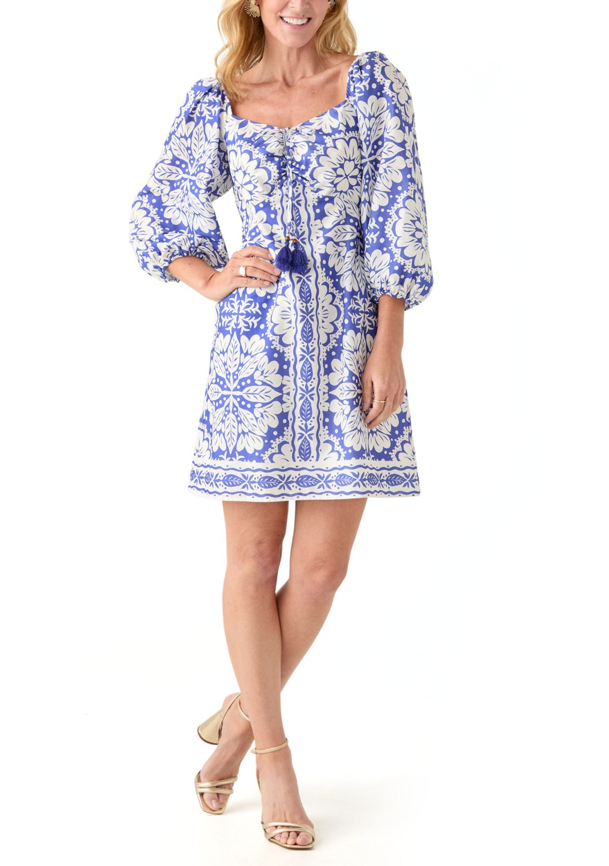 Womens Printed A-Line Dress
