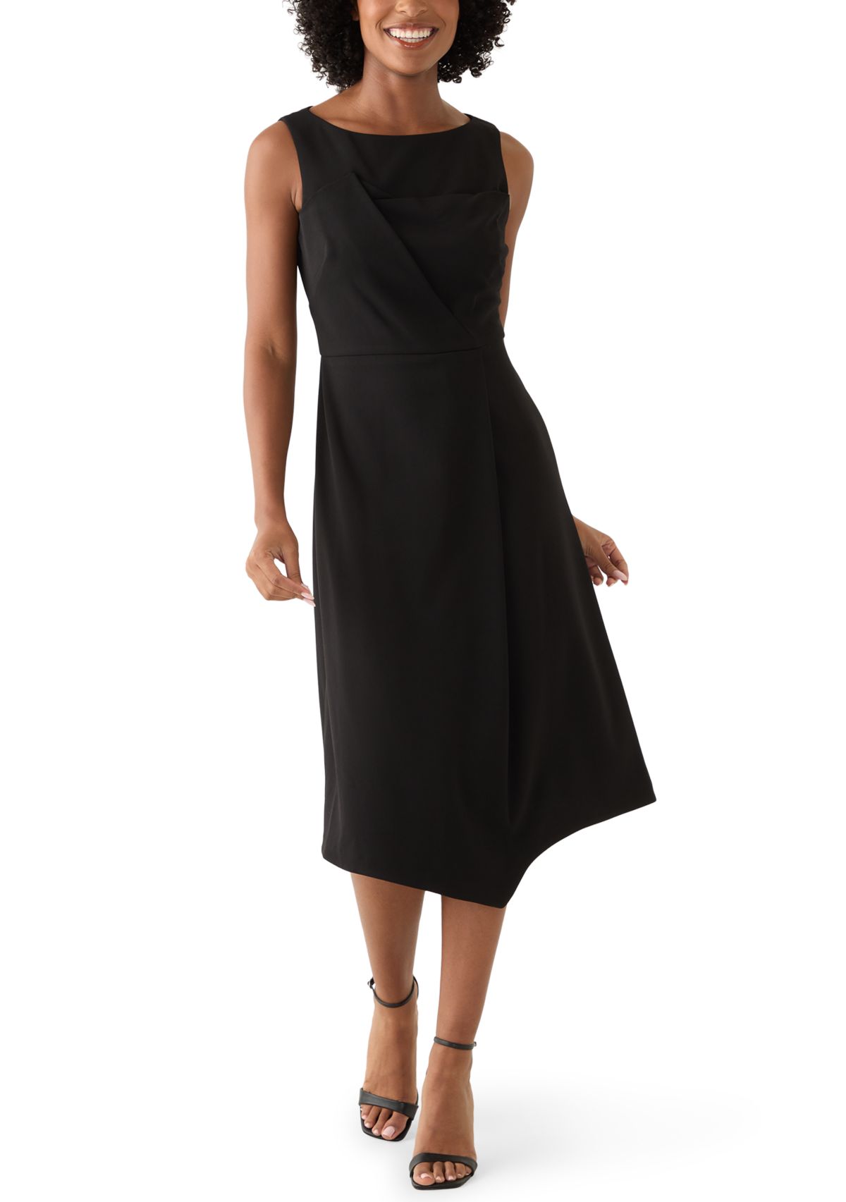 Womens Crew Neck Sheath Dress