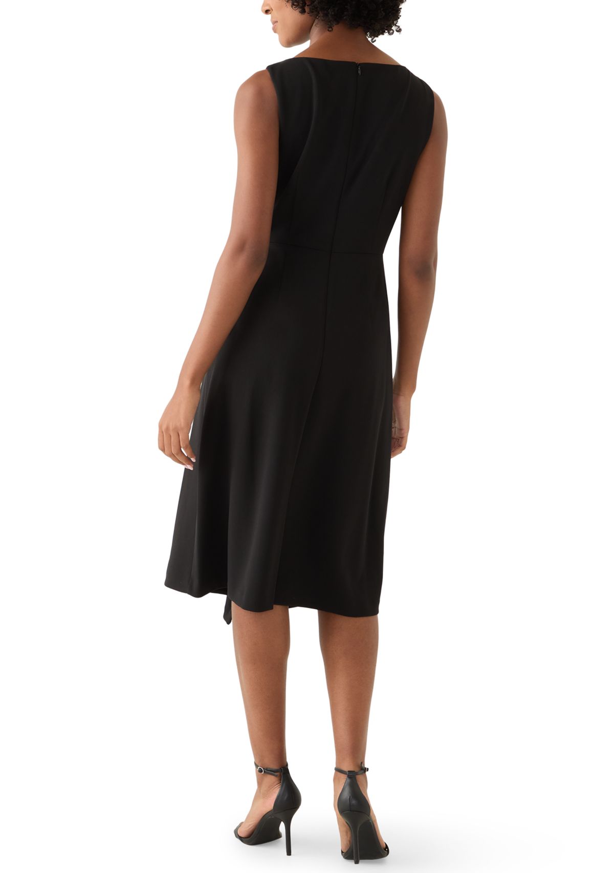 Womens Crew Neck Sheath Dress