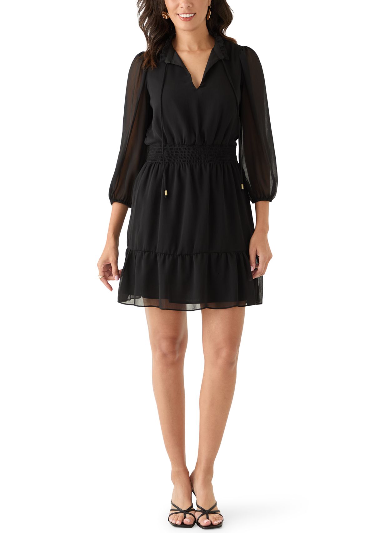 Womens Long Sleeve Mock Neck Dress