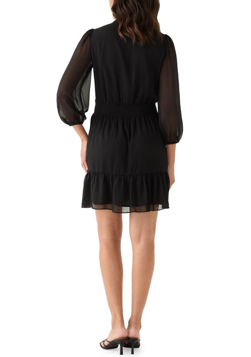 Womens Long Sleeve Mock Neck Dress