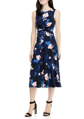 Vince Camuto Women's Sleeveless Twist Front Midi Dress | belk