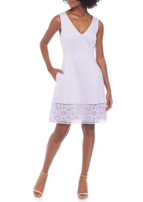 Vince camuto laser cut best sale fit and flare dress