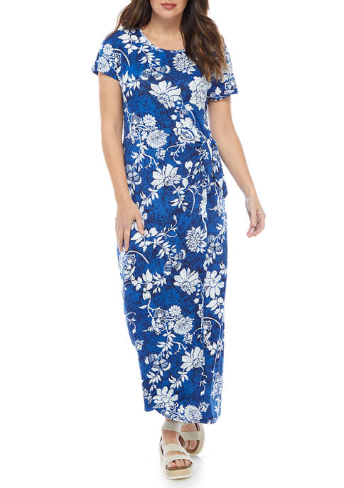 Ronni Nicole Women's Floral Printed Mock Wrap Maxi Dress | belk