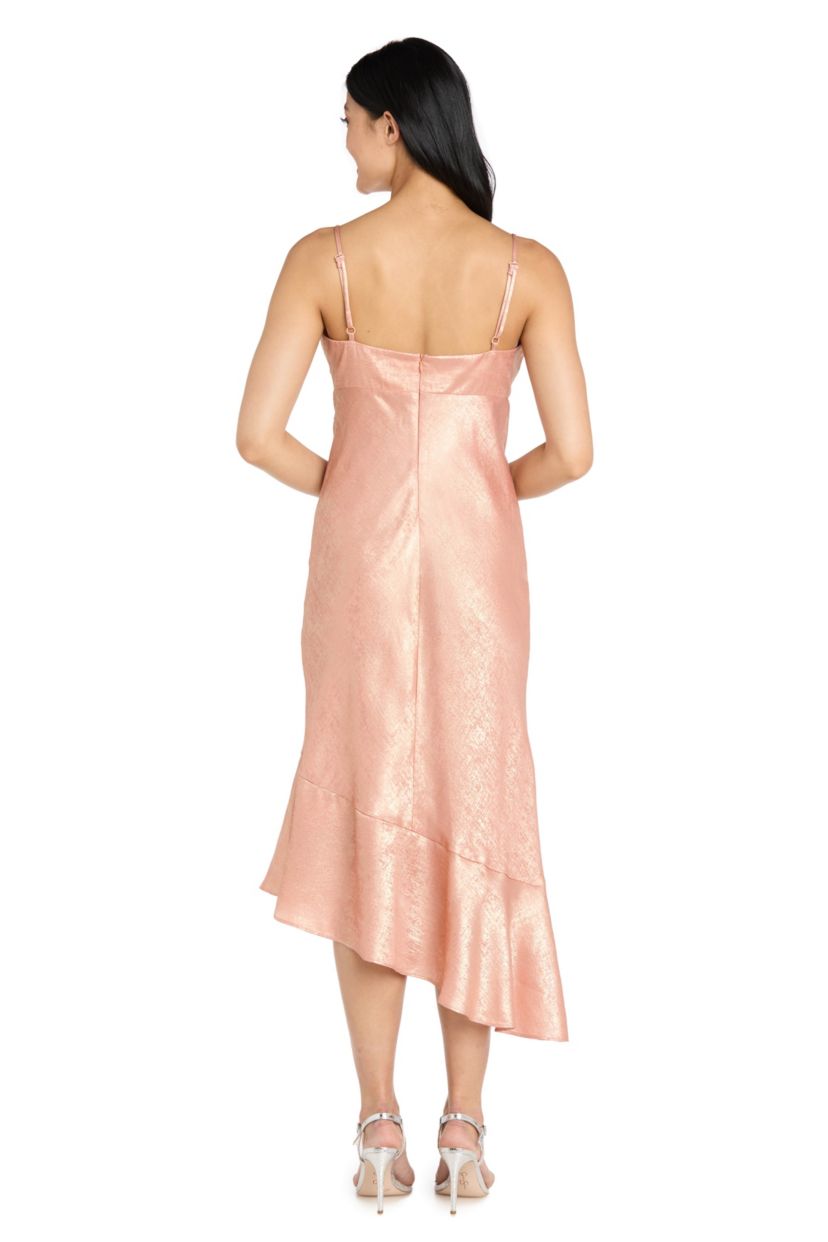 Morgan & Co. Midi Satin Ruffle Dress | Belk