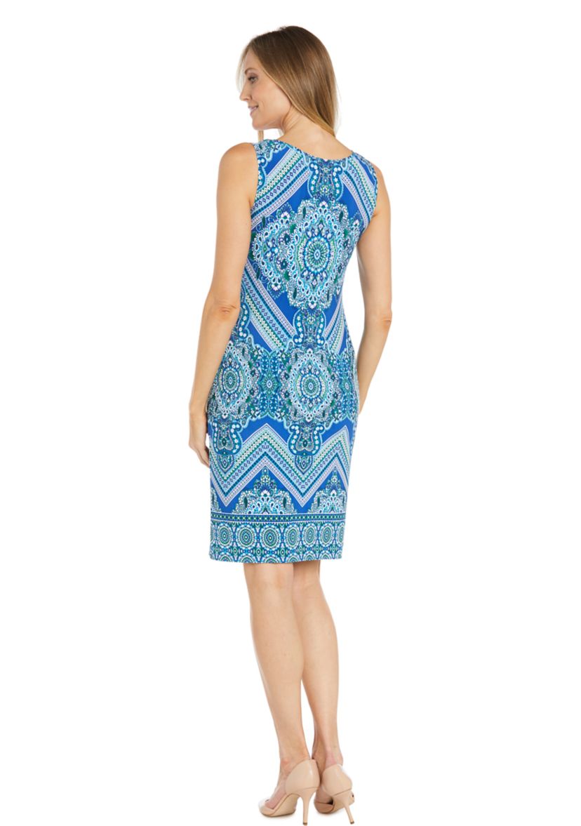 Womens 3/4 Sleeve Printed Jacket Dress
