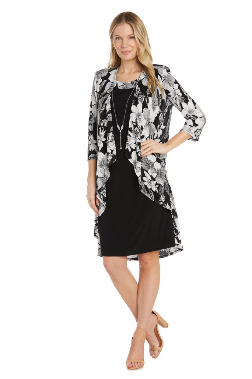 2Pc Print Bodre And Ity Fly Away Jacket Dress