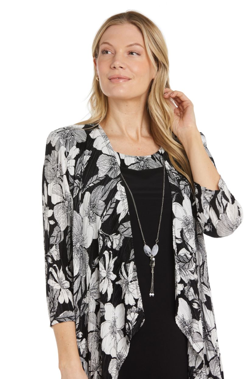 2Pc Print Bodre And Ity Fly Away Jacket Dress