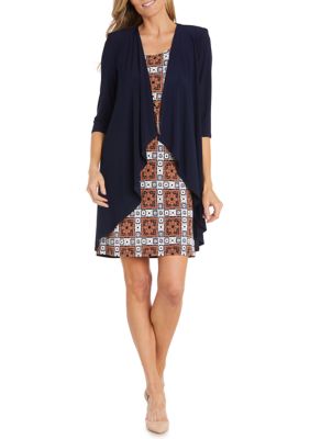 Women's Geometric Printed Jacket Dress