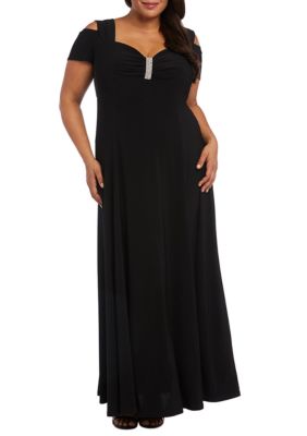 RM Richards Plus Size Cold Shoulder Gown | belk