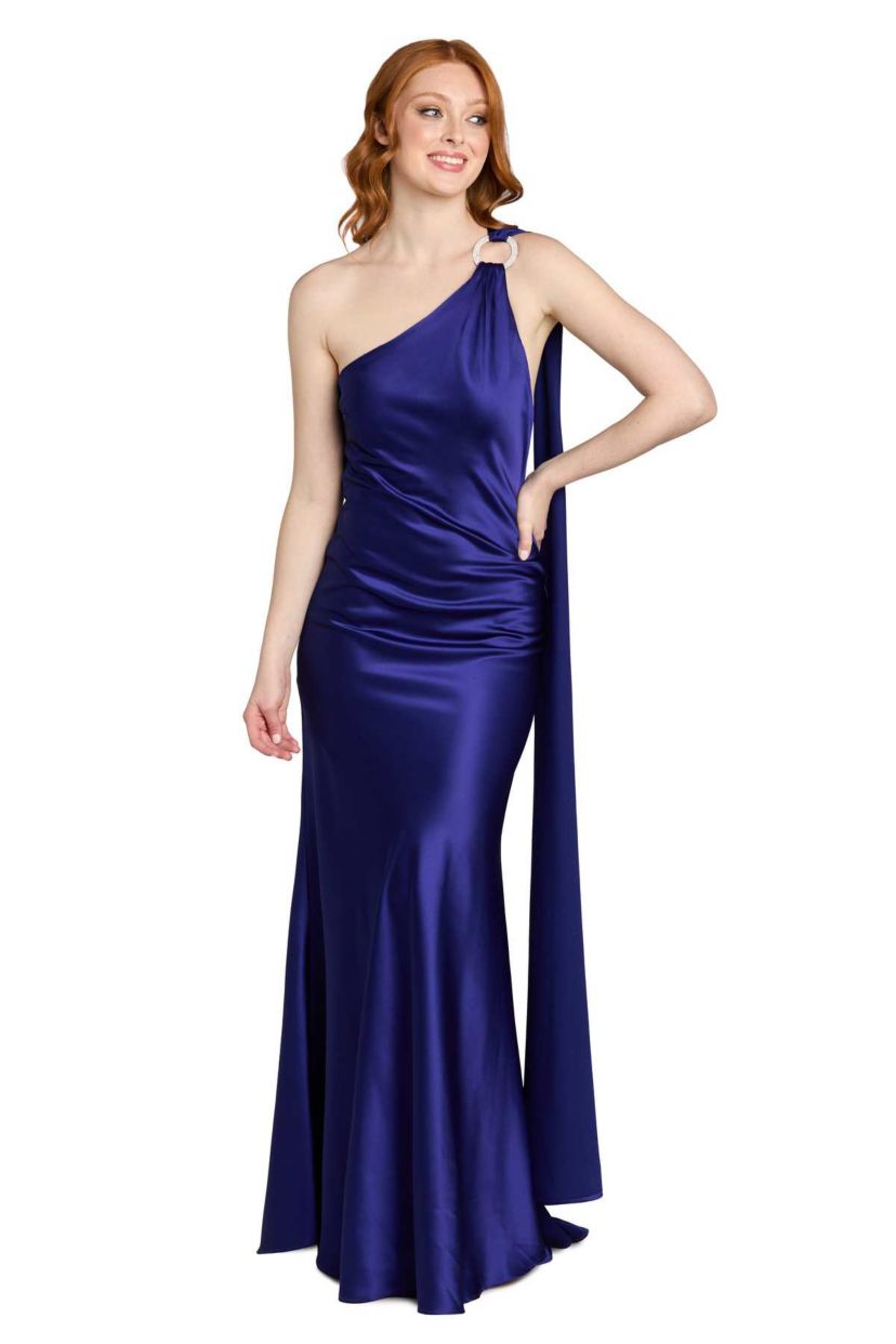 silky long dress prom dresses Stretch Satin With Wrap-Over Slit And Lace-Up Back You can leave your fit preferences in the order notes at the checkout. One-Shoulder Satin Long Prom Dress