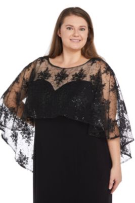 Plus Size Illusion Bell-Sleeve Dress