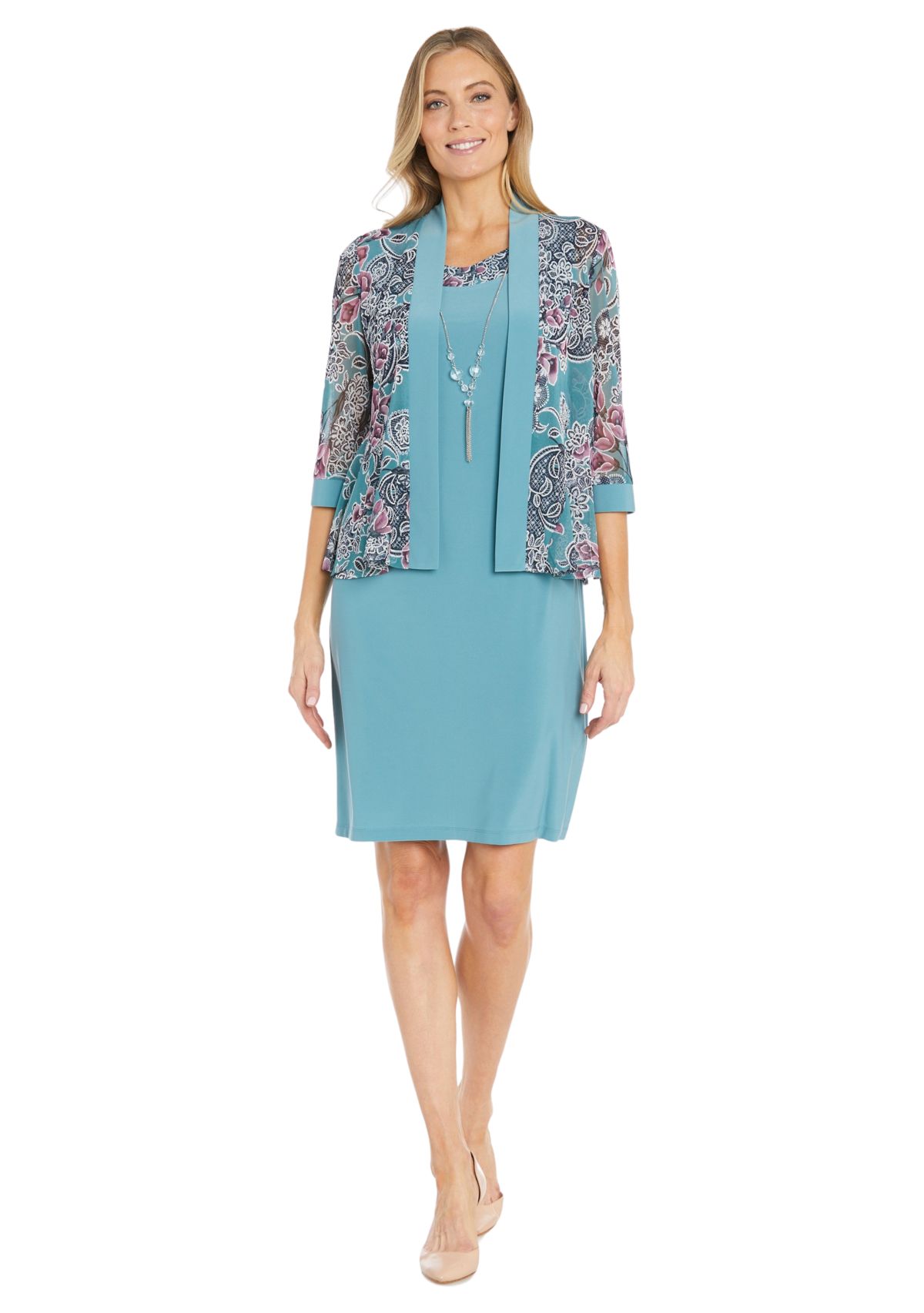 Womens Floral Printed Jacket Dress