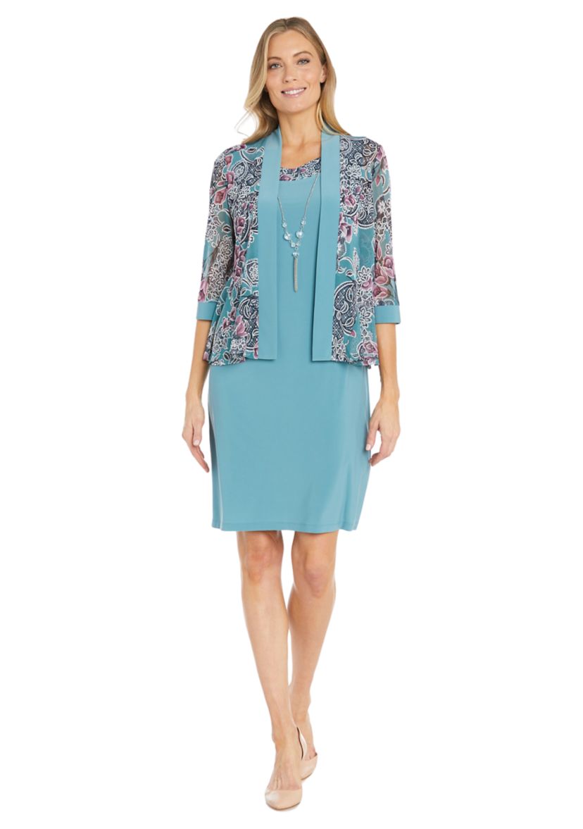 Womens Floral Printed Jacket Dress