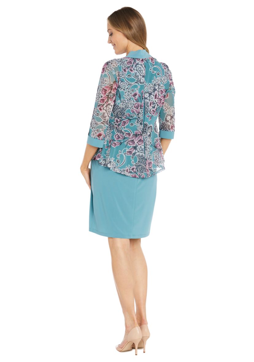 Womens Floral Printed Jacket Dress