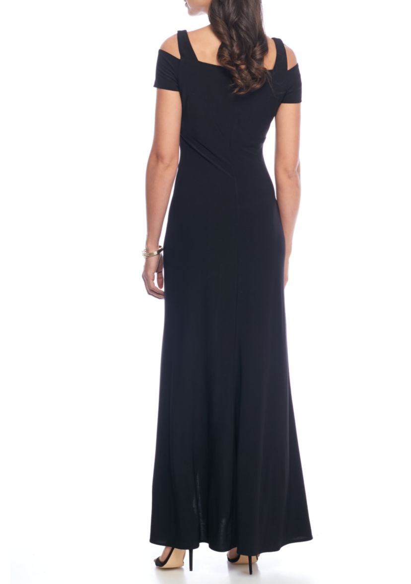 Womens Cold Shoulder Jersey Gown