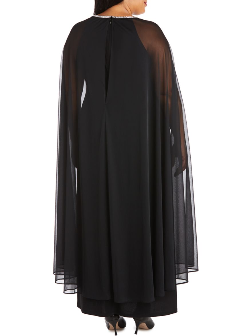 Long Sheath Dress with Rhinestone Neck
