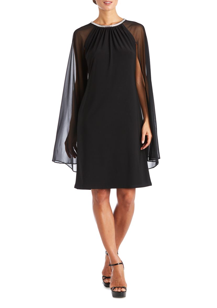 1Pc Short Mjc And Ity Dress With Rouched Neck