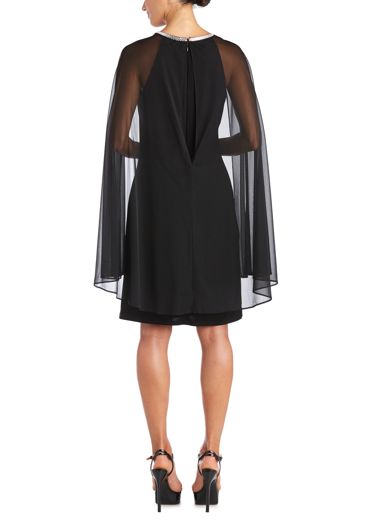 1Pc Short Mjc And Ity Dress With Rouched Neck