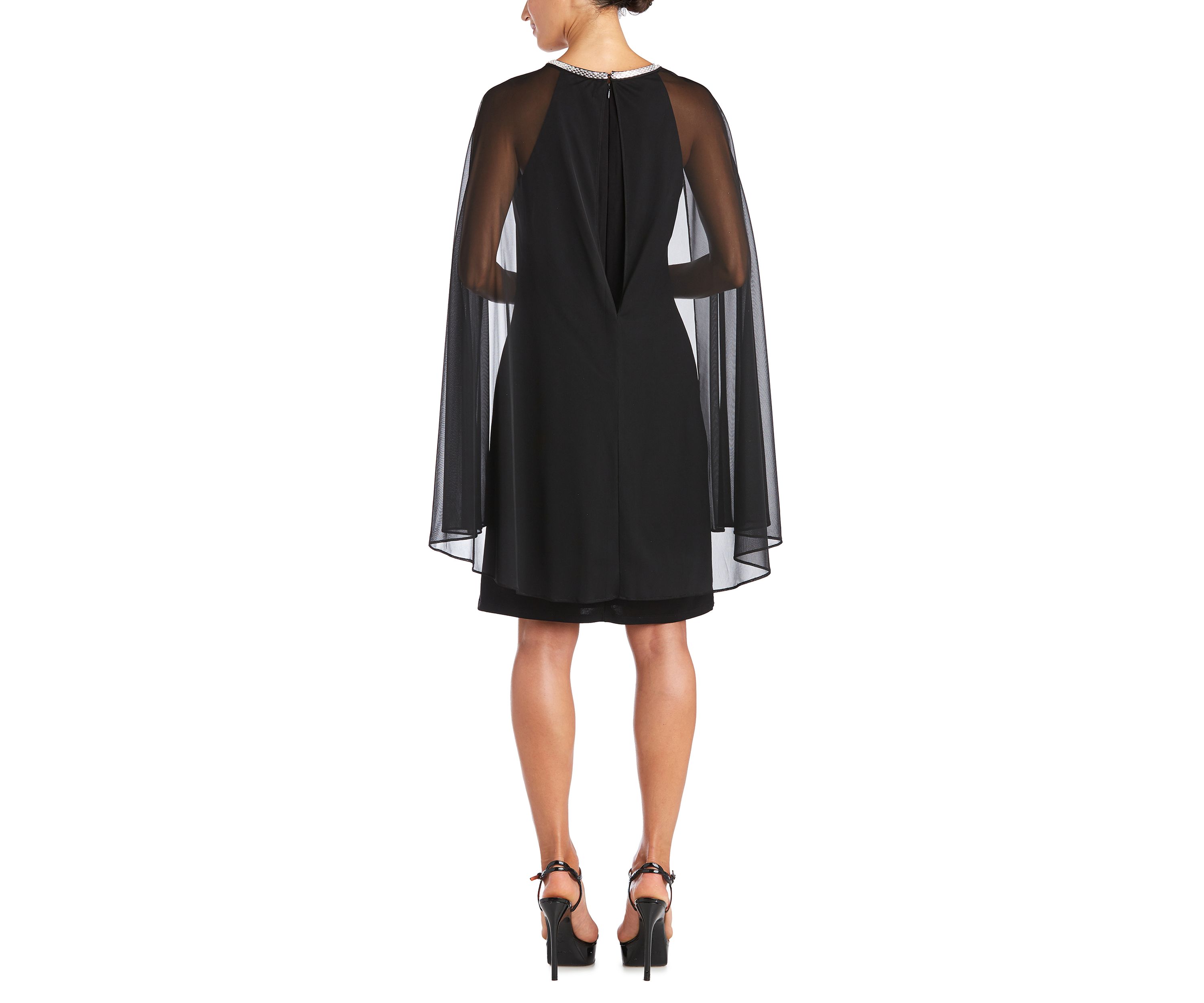 1Pc Short Mjc And Ity Dress With Rouched Neck